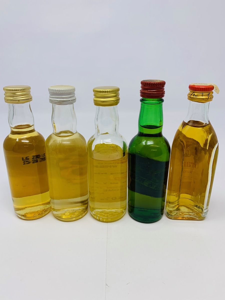 5 X WHISKY MINIATURES 