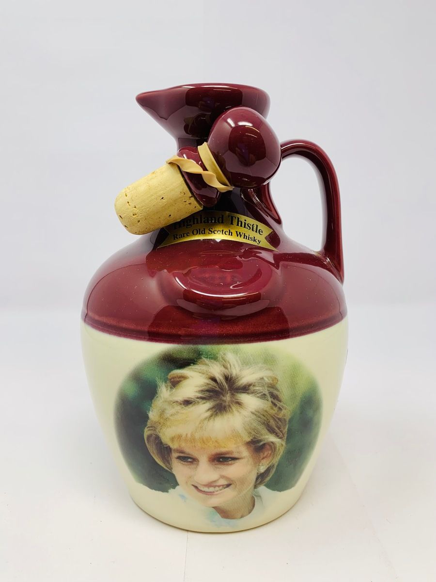 HIGHLAND THISTLE DECANTER - IN MEMORY OF DIANA PRINCESS OF WALES - LARGE DECANTER 