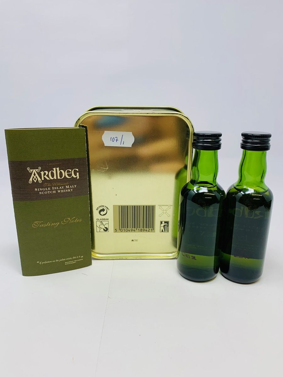 ARDBEG 10 & 17 YEAR OLD MINIATURES TIN