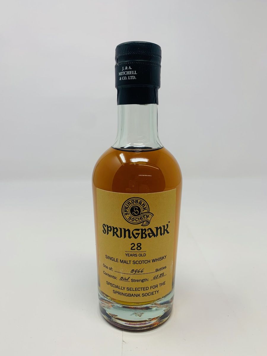 SPRINGBANK 28 YEAR OLD 20CL SPRINGBANK SOCIETY BOTTLE