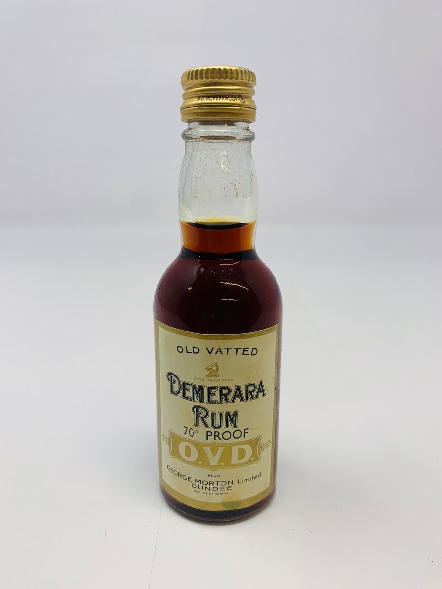 O.V.D. 70% PROOF DEMERARA RUM MINIATURE