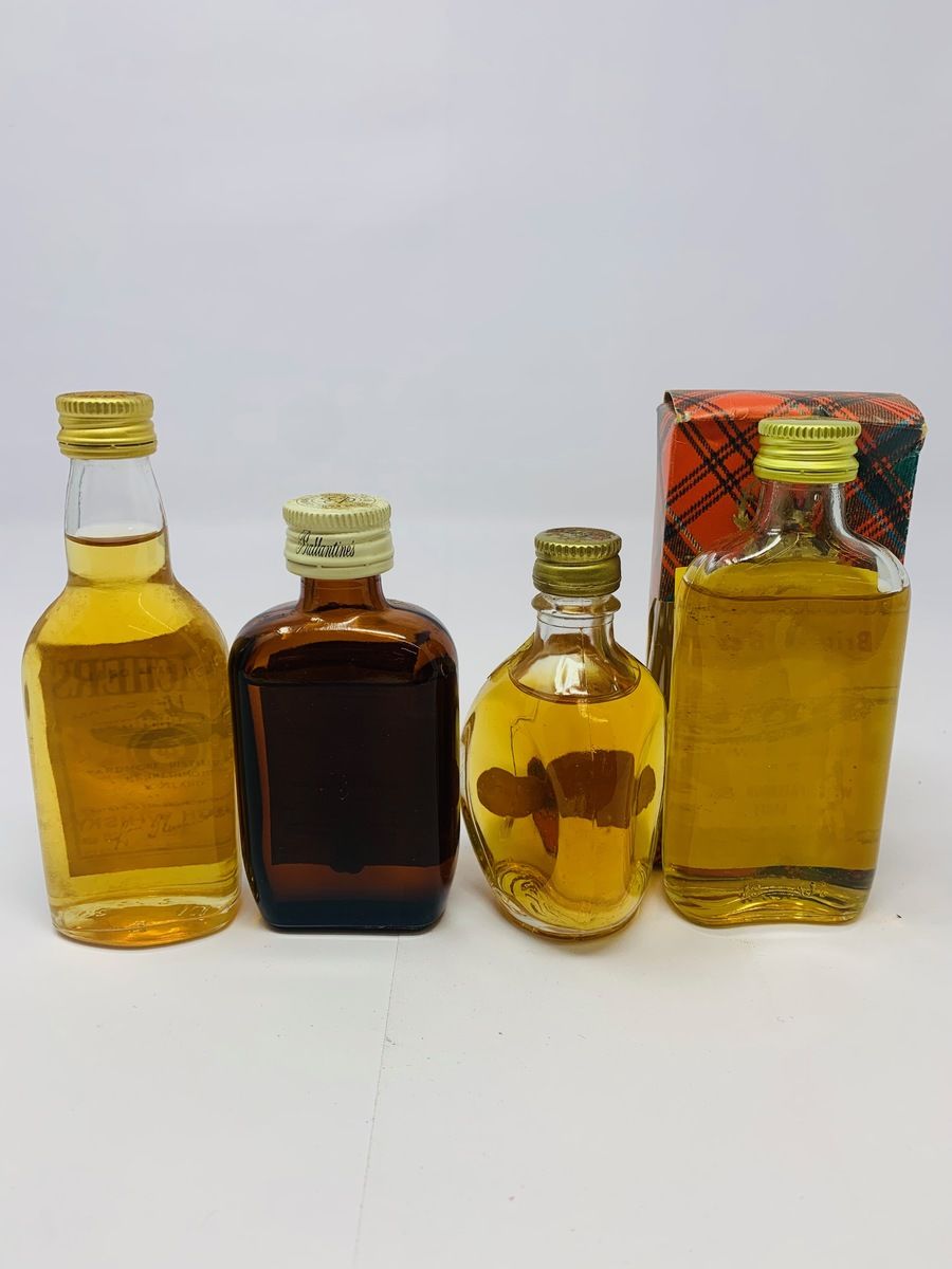 4 X WHISKY MINIATURES 