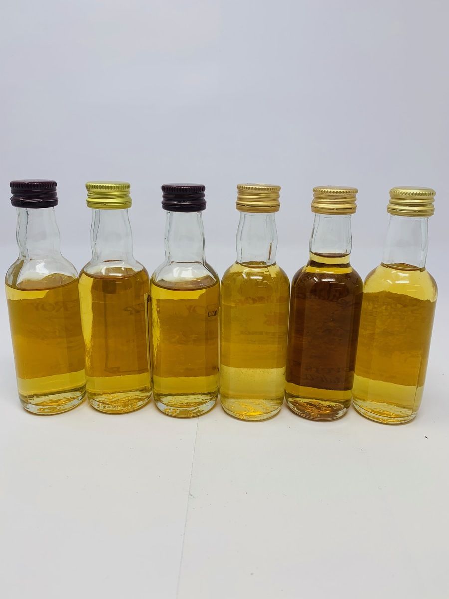 6 X WHISKY MINIATURES 