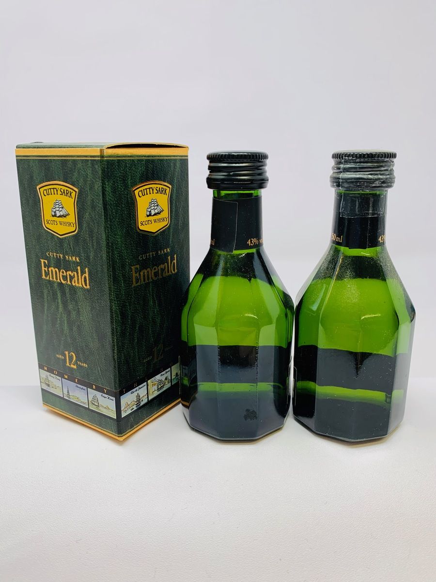 12 YO CUTTY SARK & EMERALD WHISKY MINIATURES