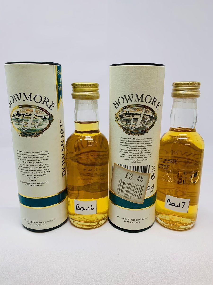 BOWMORE 12 YEAR OLD MINIATURES