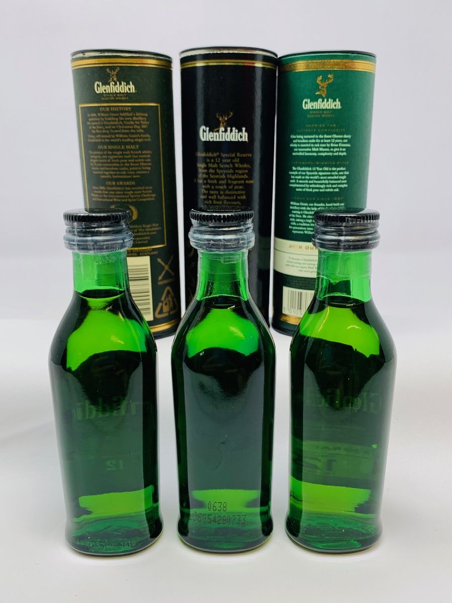 GLENFIDDICH 12 YEAR OLD WHISKY MINIATURES 