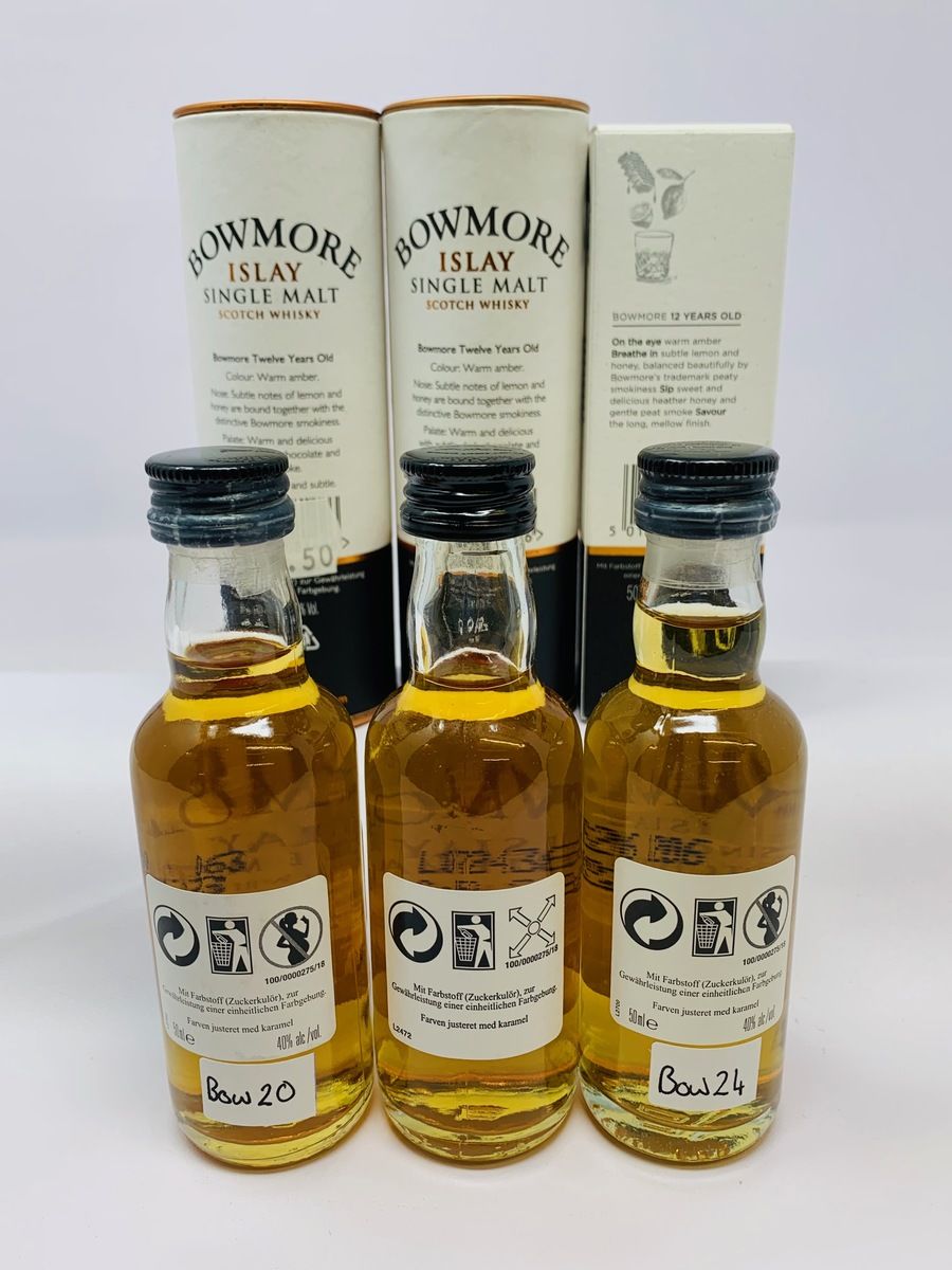 BOWMORE 12 YEAR OLD MINIATURES