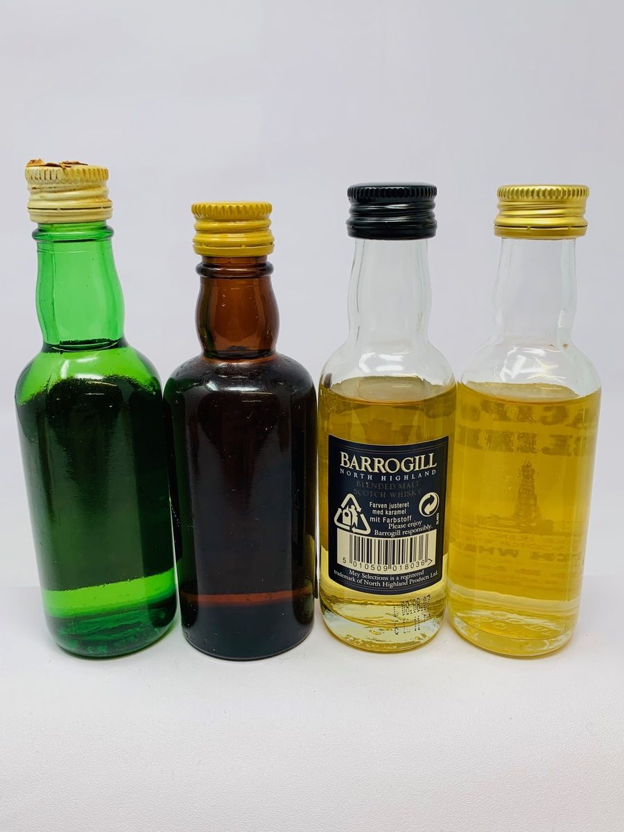 4 X WHISKY MINIATURES 