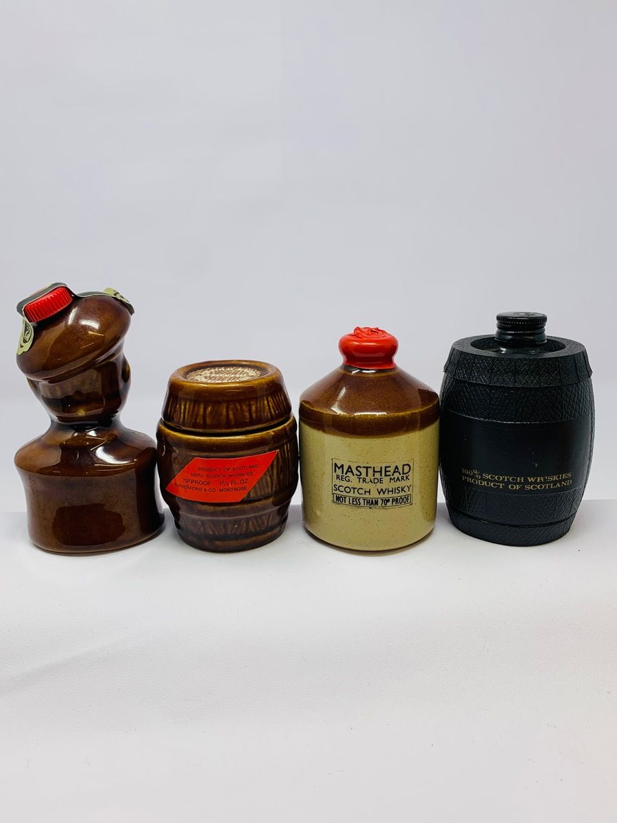 4 X WHISKY MINIATURES 
