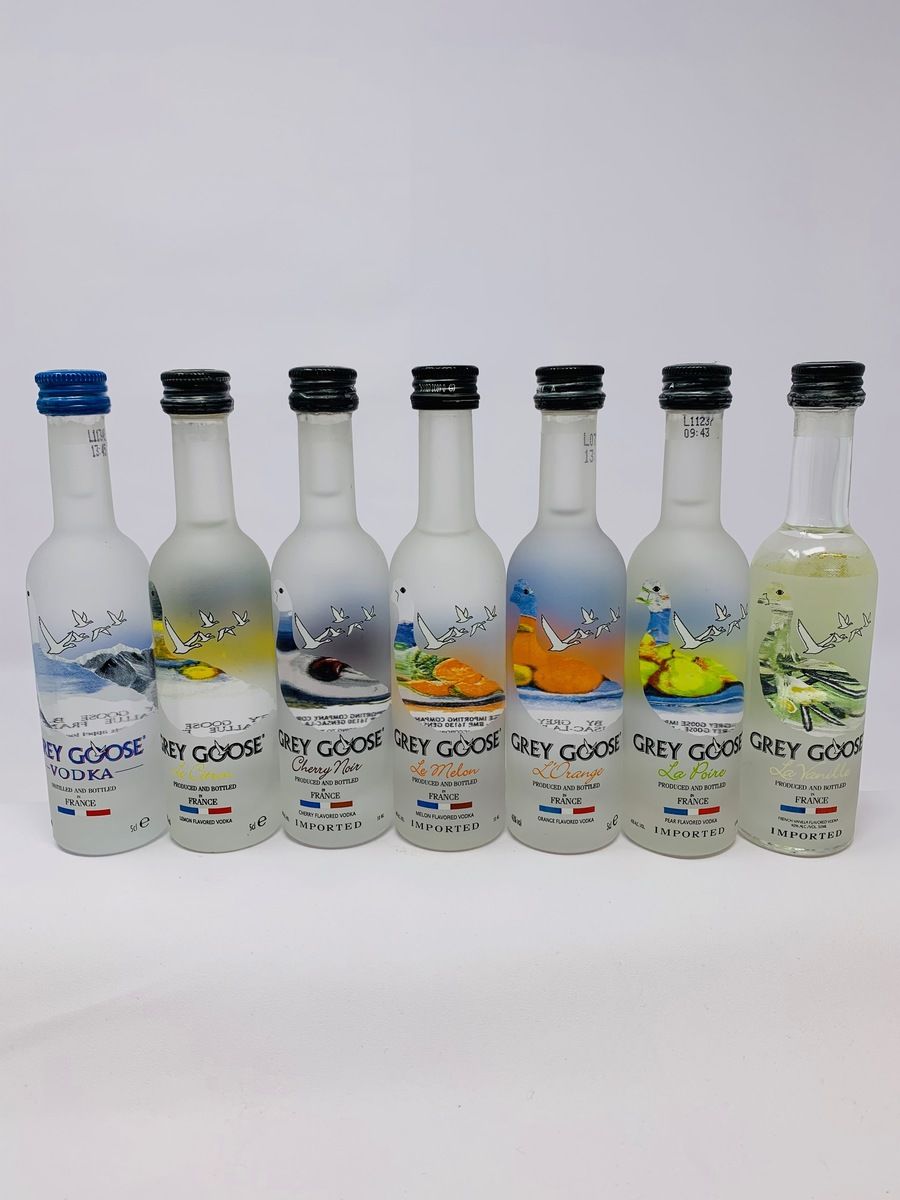 GREY GOOSE FRENCH VODKA - 7 x FLAVOURED MINIATURE SET