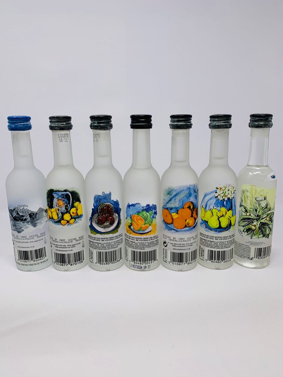 GREY GOOSE FRENCH VODKA - 7 x FLAVOURED MINIATURE SET