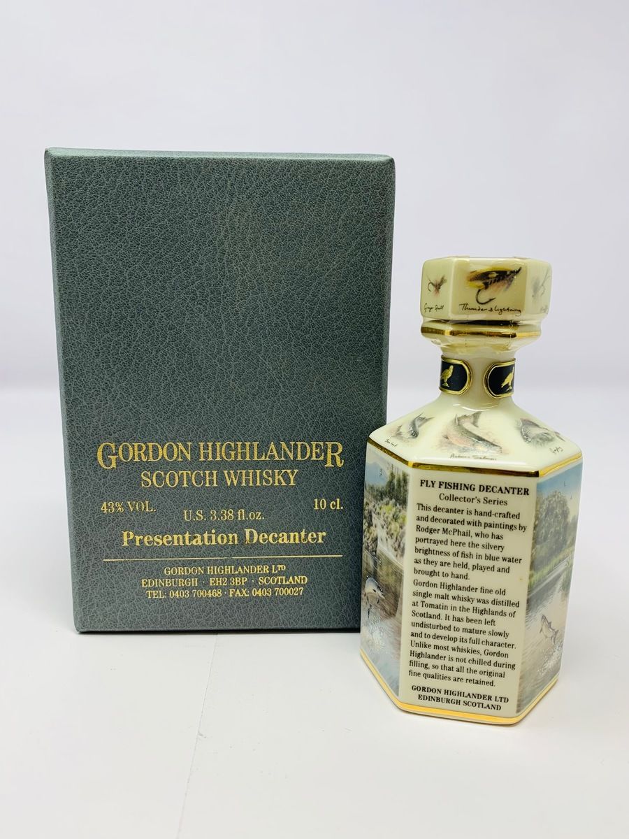 GORDON HIGHLANDERS FLY FISHING 10CL DECANTER 