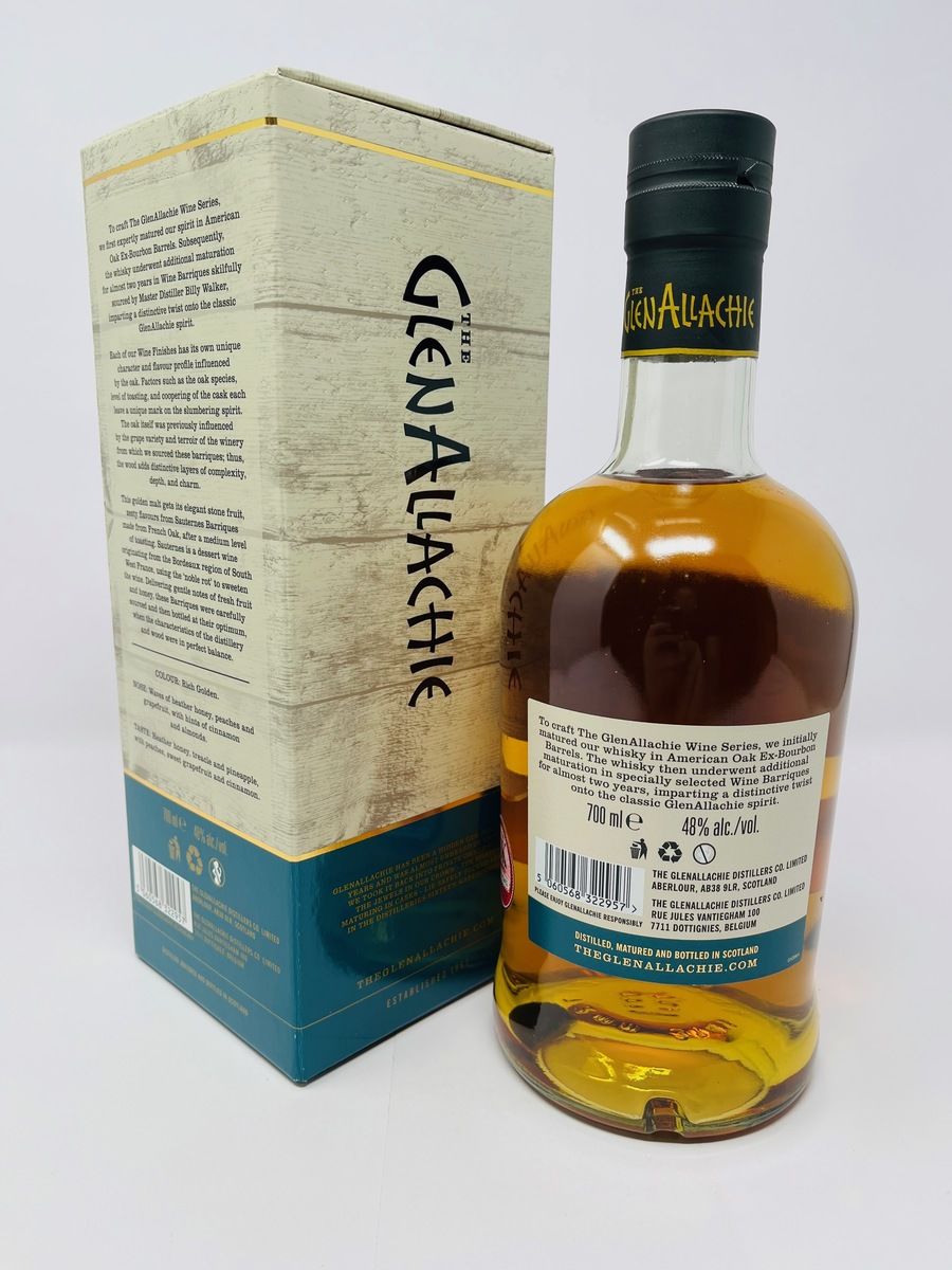 GLENALLACHIE 12 YEAR OLD SAUTERNES WINE CASK FINISH