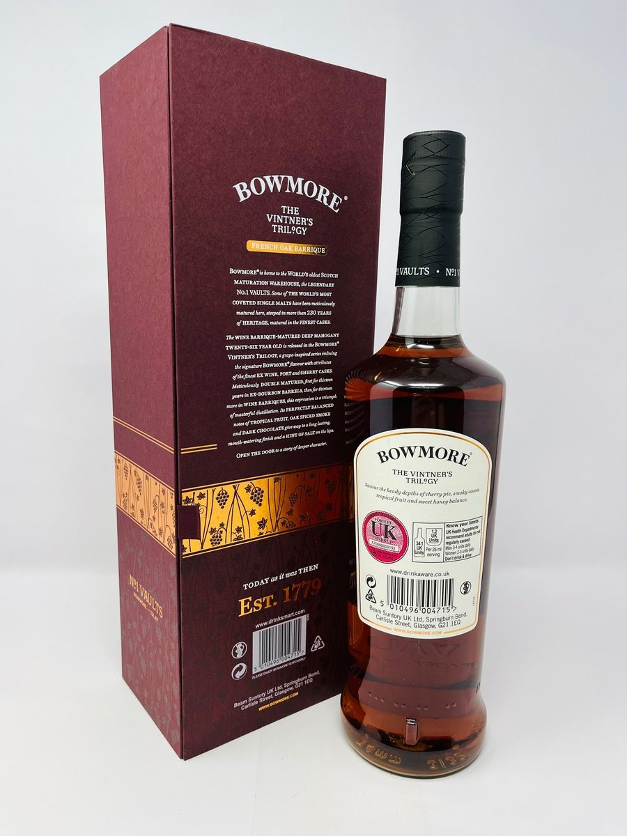 BOWMORE 26 YEAR OLD VINTNERS TRILOGY FRENCH OAK BARRIQUE