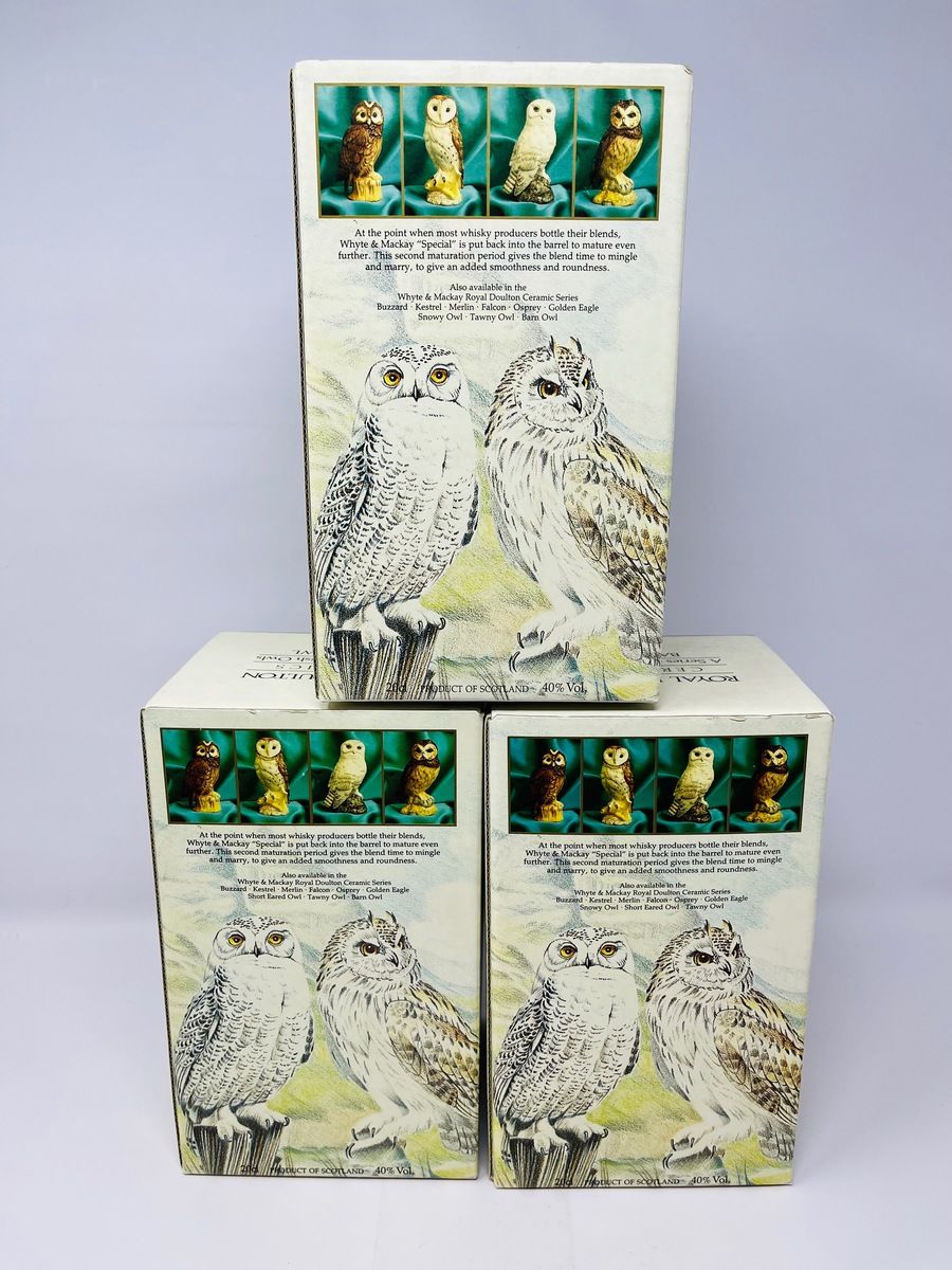 WHYTE & MACKAY- ROYAL DOULTON SCOTTISH OWLS SERIES (SEE DESCRIPTION)