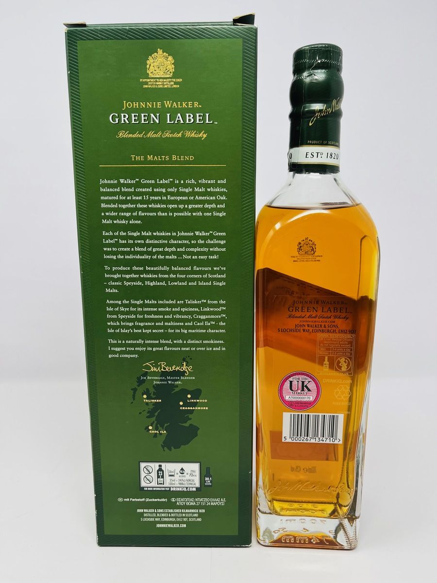 JOHNNIE WALKER 15 YEAR OLD GREEN LABEL