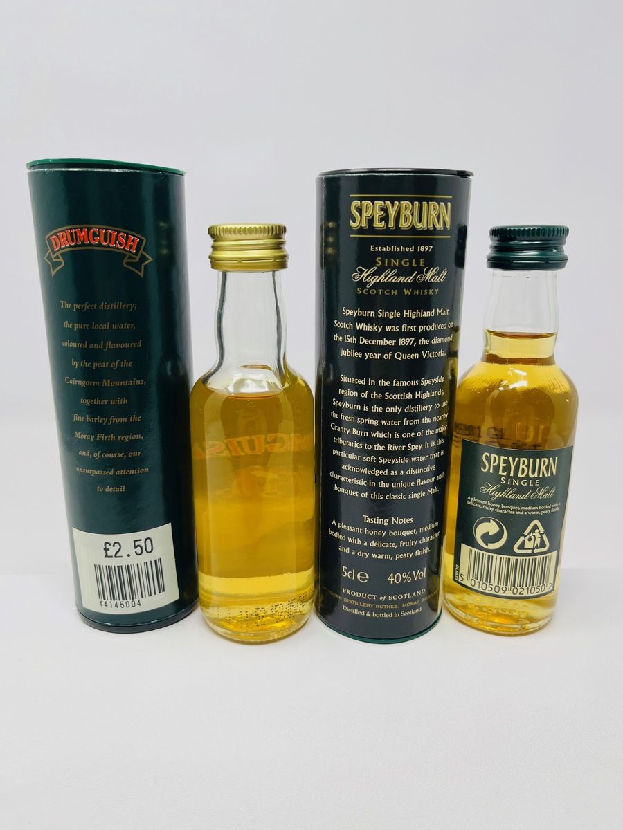 2 X WHISKY MINIATURES 