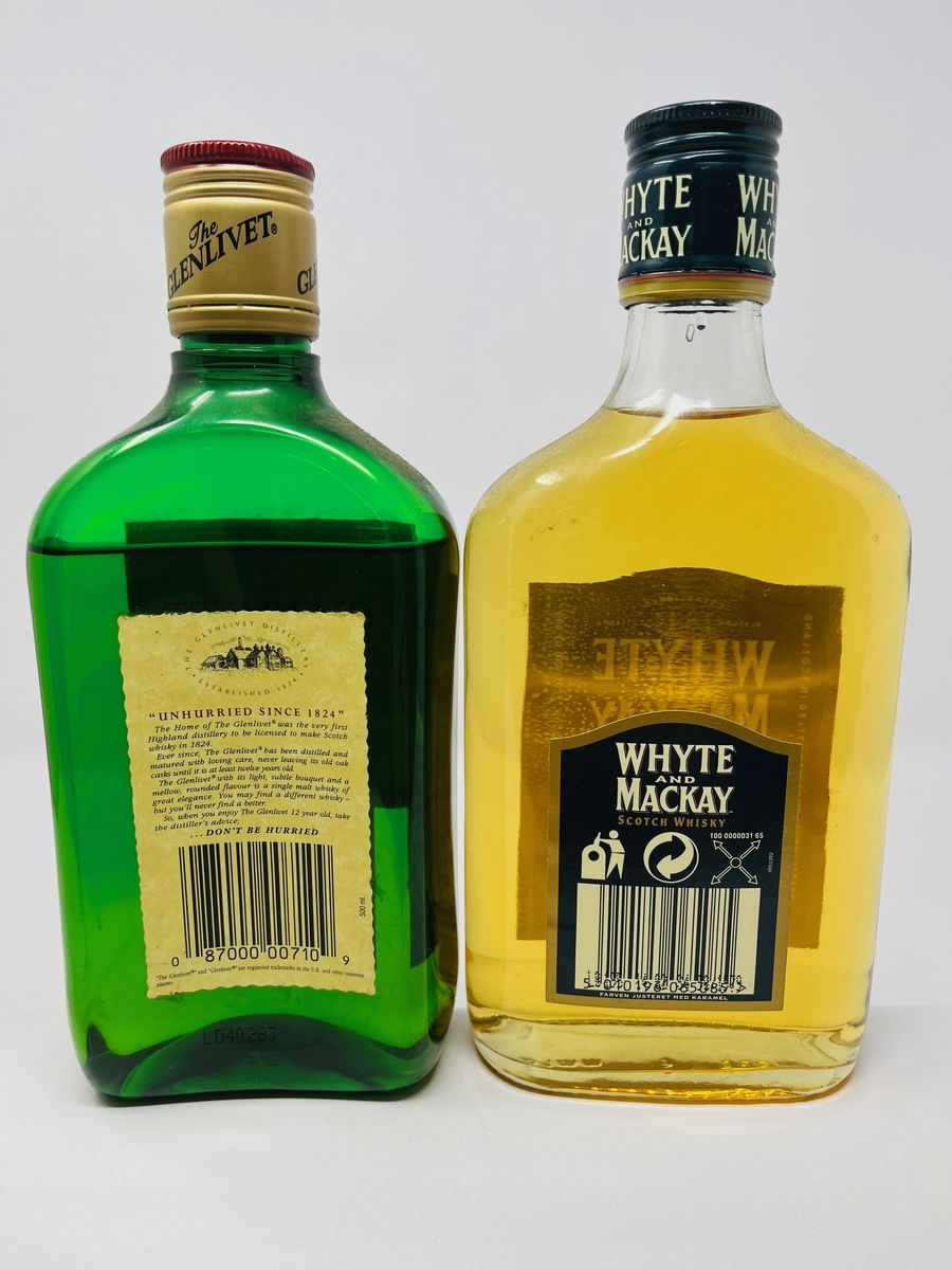 GLENLIVET 50CL & WHYTE & MACKAY 35CL