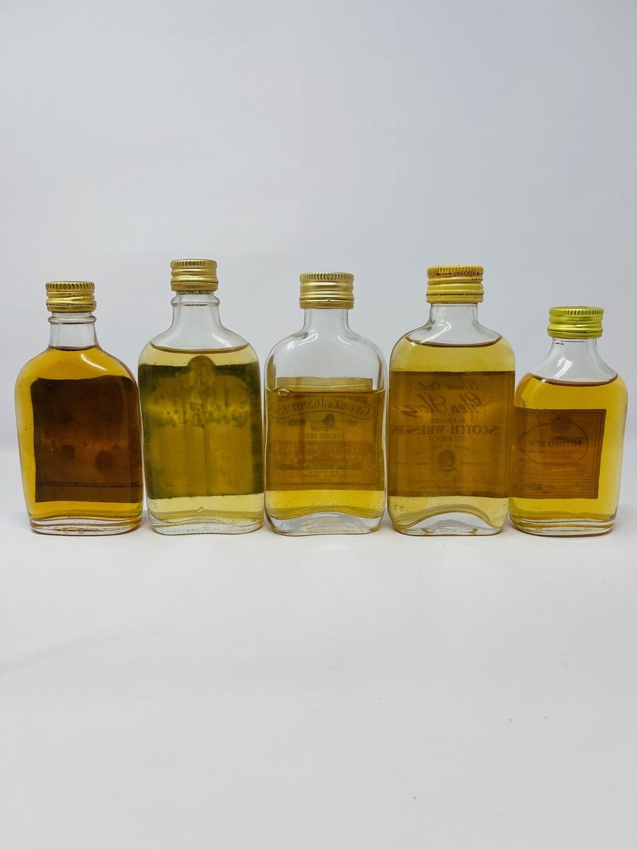 5 X WHISKY MINIATURES 