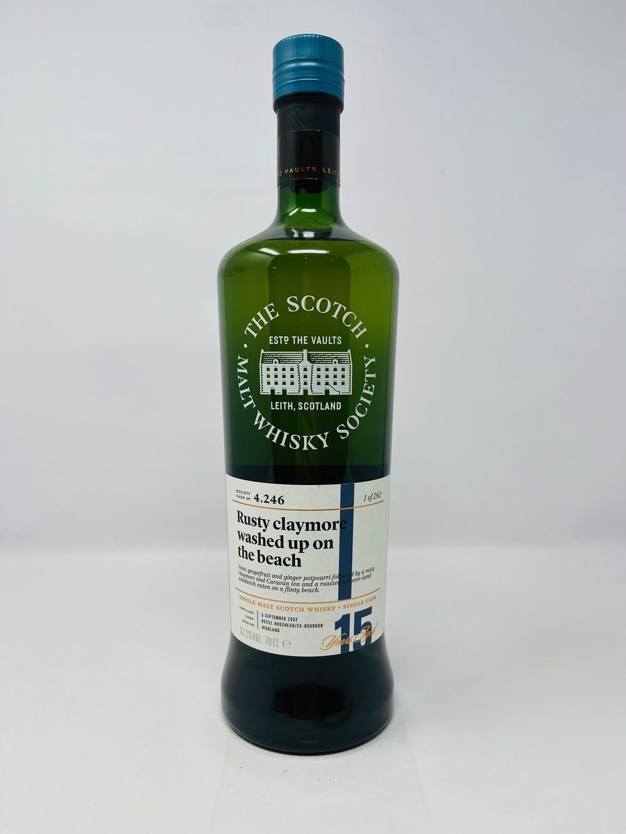 HIGHLAND PARK - SMWS 4.246 2002 15 YEAR OLD - RUSTY CLAYMORE WASHED UP ON THE BEACH