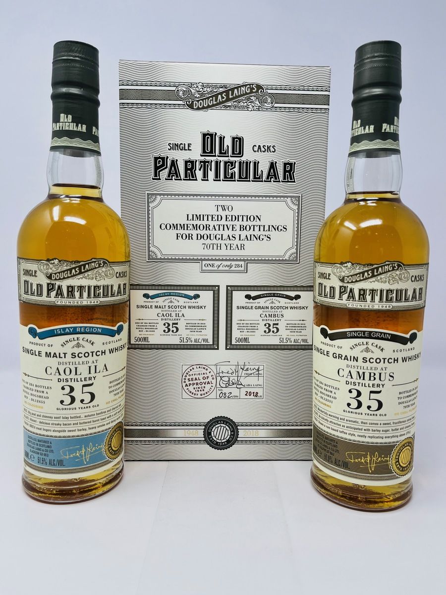 DOUGLAS LAING'S OLD PARTICULAR - 70TH YEAR COMMEMORATIVE BOTTLINGS