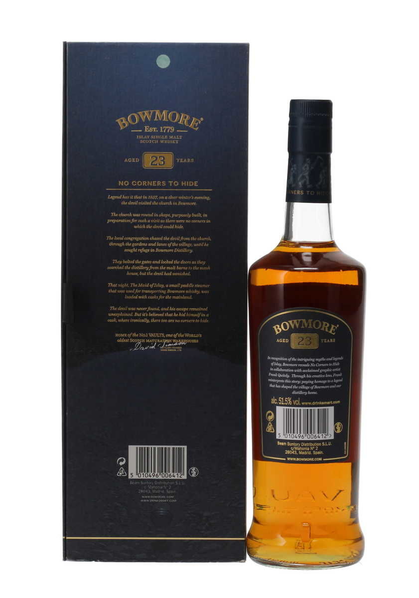 BOWMORE 23 YEAR OLD "NO CORNERS TO HIDE" - FRANK QUIETLY