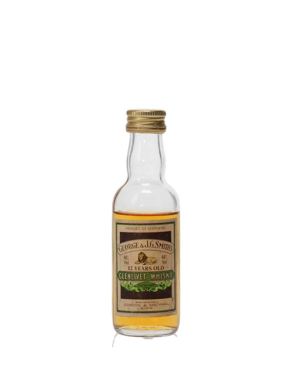 GLENLIVET 12 YEAR OLD GEORGE & J.G SMITHS MINIATURE