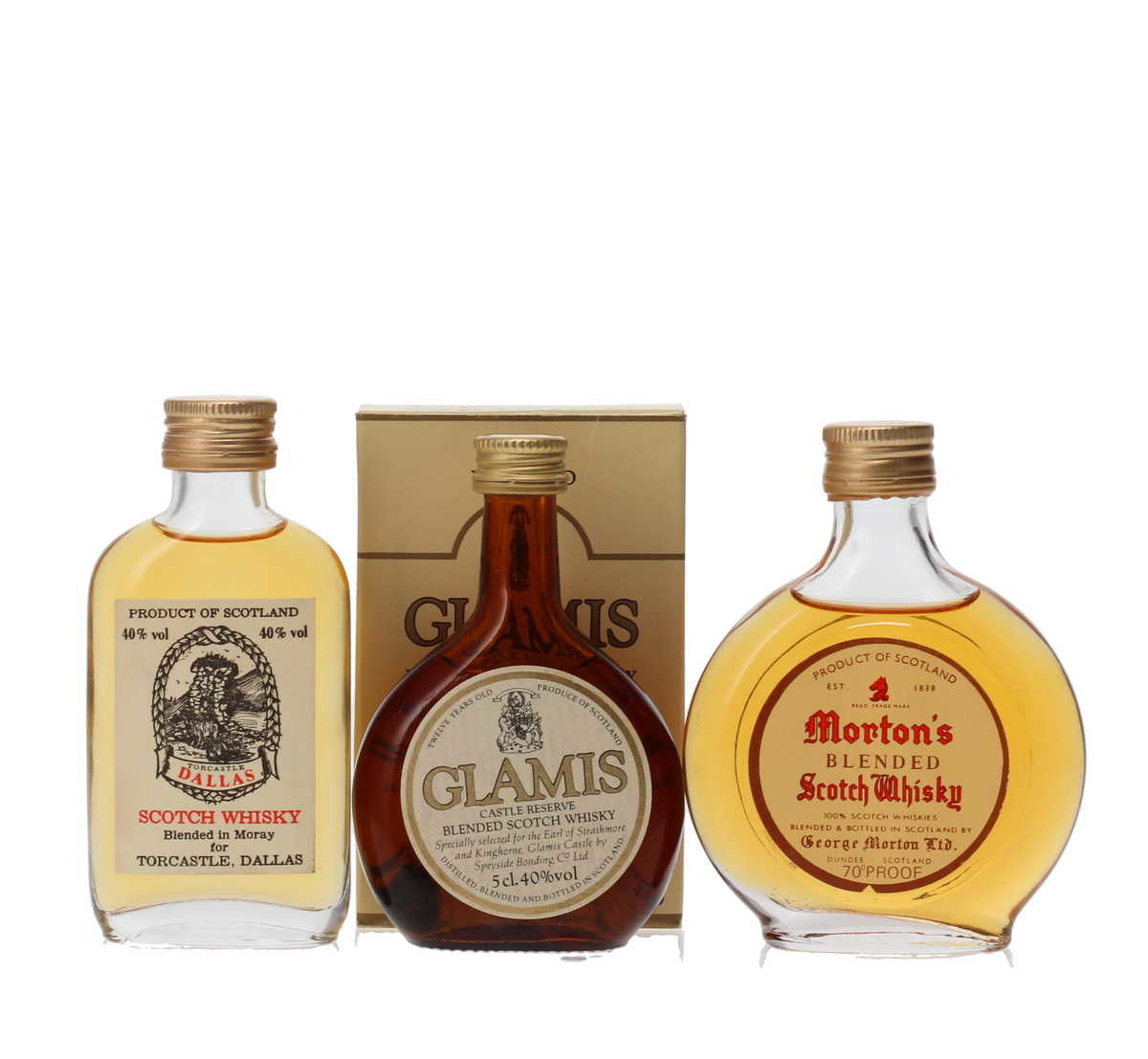 3 X WHISKY MINIATURES 