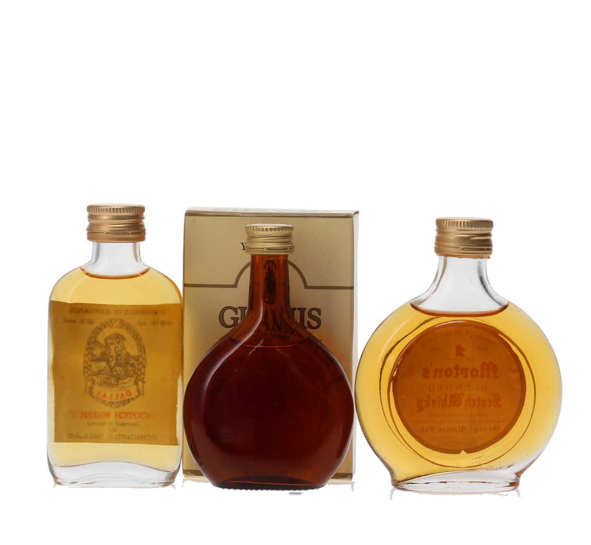 3 X WHISKY MINIATURES 