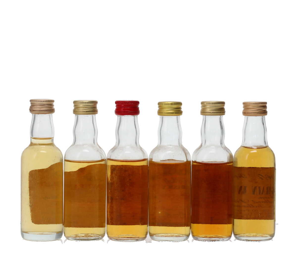6 X WHISKY MINIATURES 