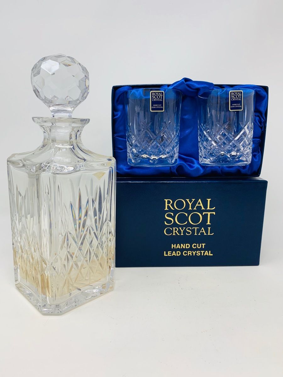 2 x ROYAL SCOT CRYSTAL AND A EDINBURGH CRYSTAL DECANTER