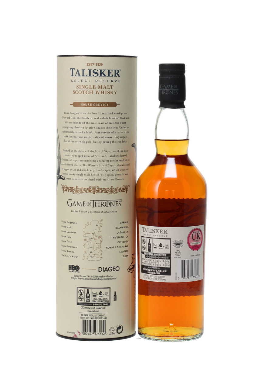 TALISKER HOUSE GREYJOY GAME OF THRONES