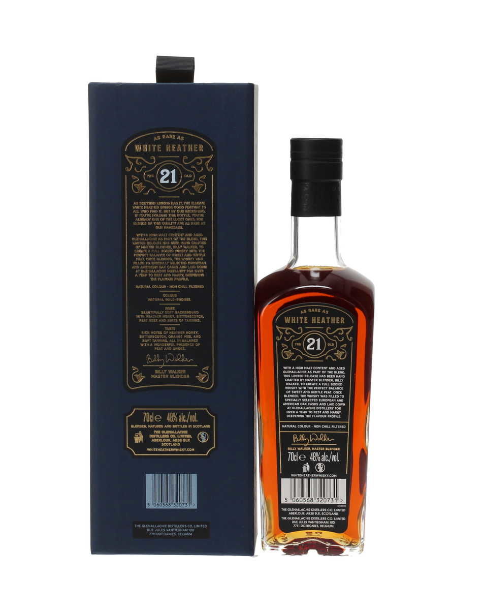 WHITE HEATHER 21 YEAR OLD BLENDED SCOTCH WHISKY