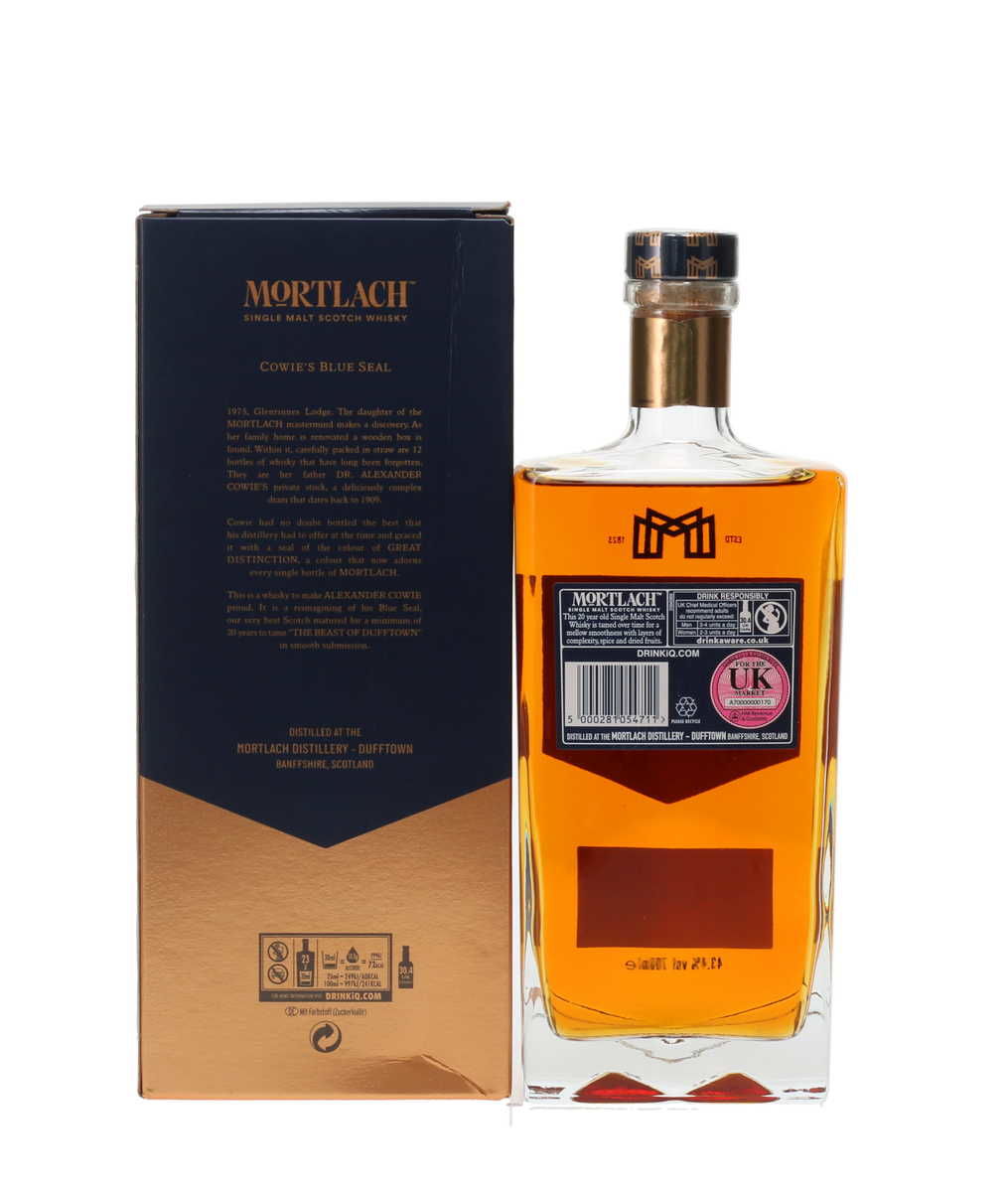 MORTLACH 20 YEAR OLD - COWIE'S BLUE SEAL