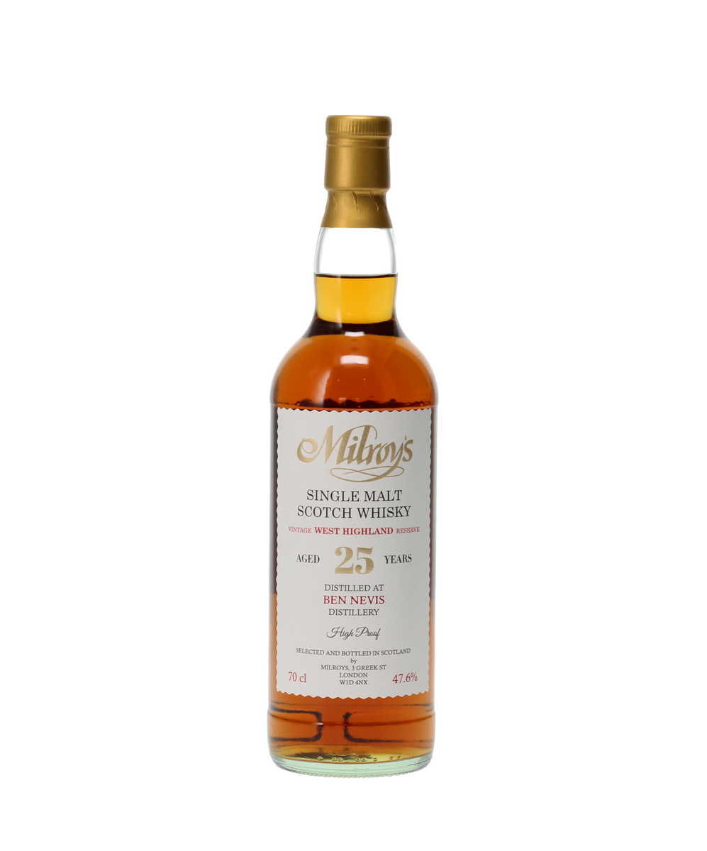 BEN NEVIS 1996 25 YEAR OLD - MILROY'S WEST HIGHLAND VINTAGE RESERVE