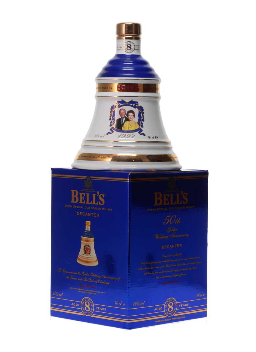 BELLS 50TH GOLDEN WEDDING ANNIVERSARY DECANTER