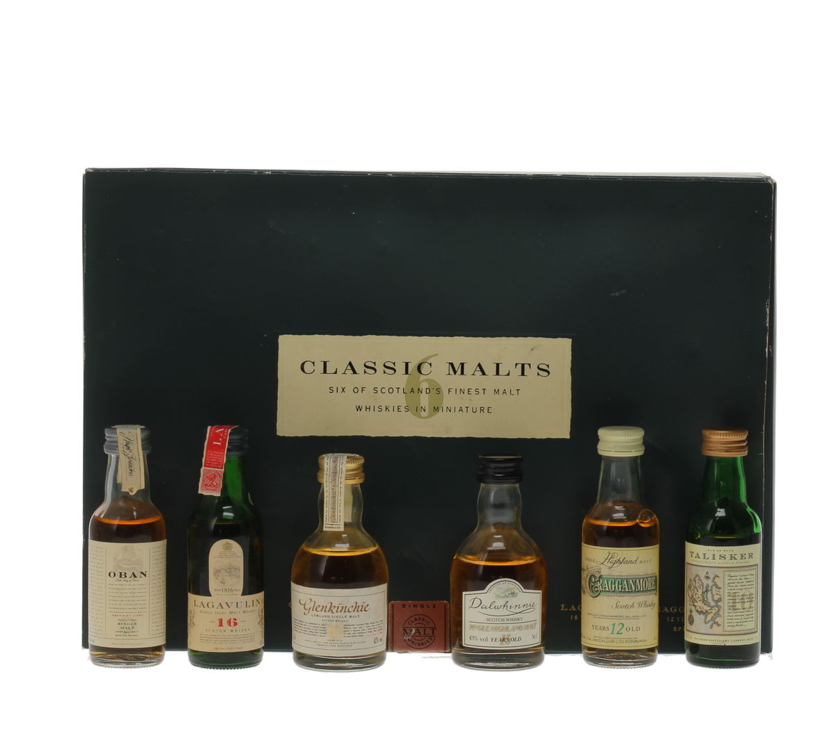 CLASSIC MALTS MINIATURES SELECTION PACK (INCLUDING THE LAGAVULIN 16 WHITE HORSE DISTILLERY MINATURE)