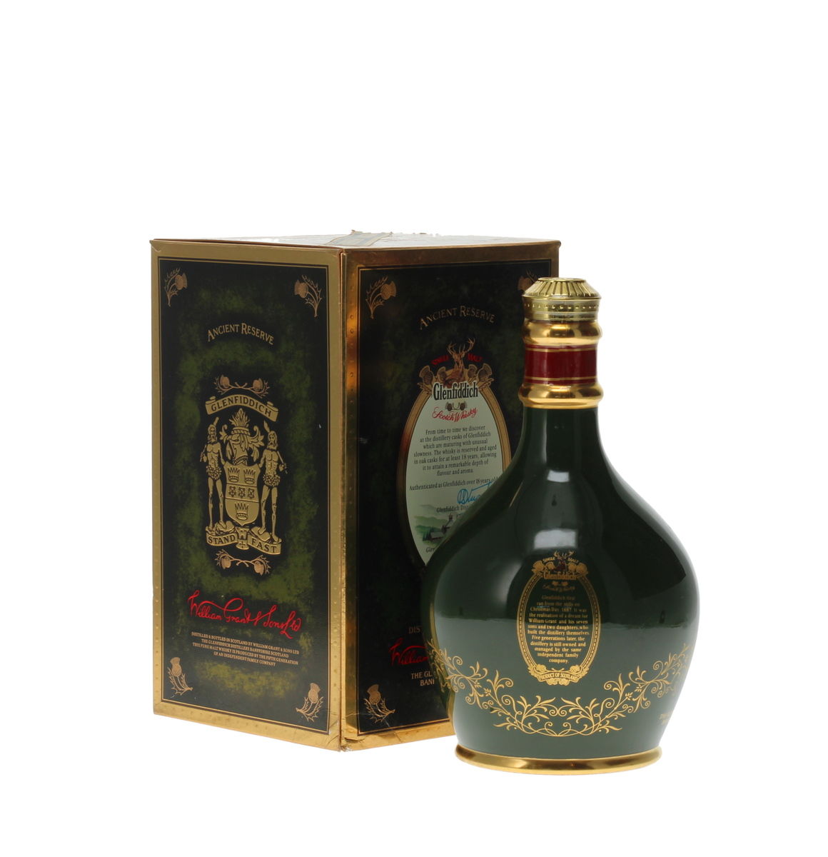 GLENFIDDICH 18 YEAR OLD ANCIENT RESERVE SPODE CERAMIC DECANTER