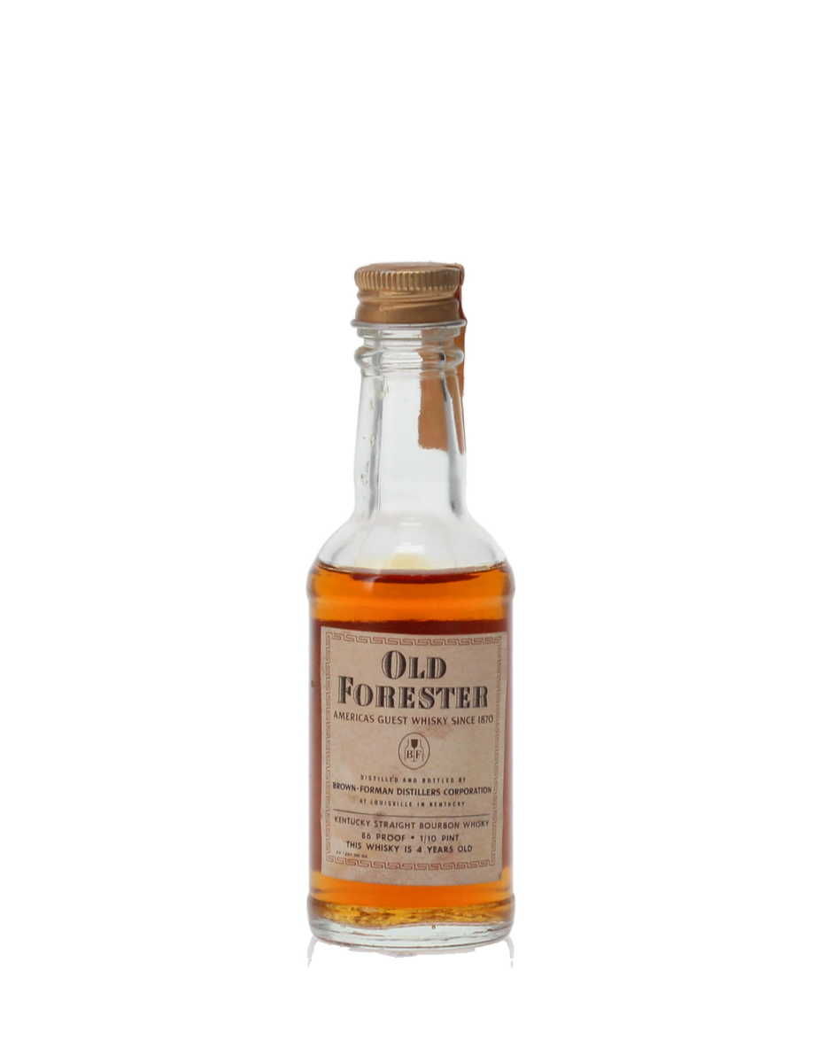 OLD FORESTER KENTUCKY STRAIGHT BOURBON 4 YEAR OLD MINIATURE 86 PROOF