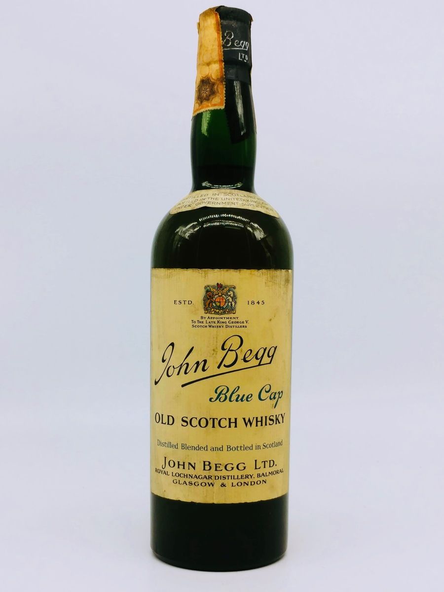 JOHN BEGG CIRCA 1940’s/50’s BLUE CAP OLD SCOTCH WHISKY IMPORT