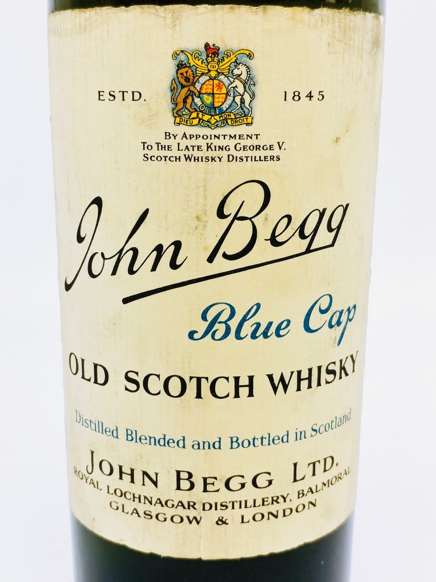 JOHN BEGG CIRCA 1940’s/50’s BLUE CAP OLD SCOTCH WHISKY IMPORT