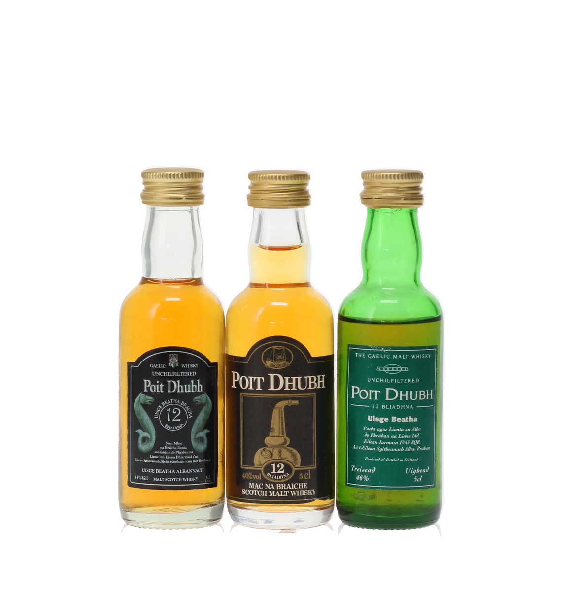 POIT DHUBH 12 YEAR OLD WHISKY MINIATURES