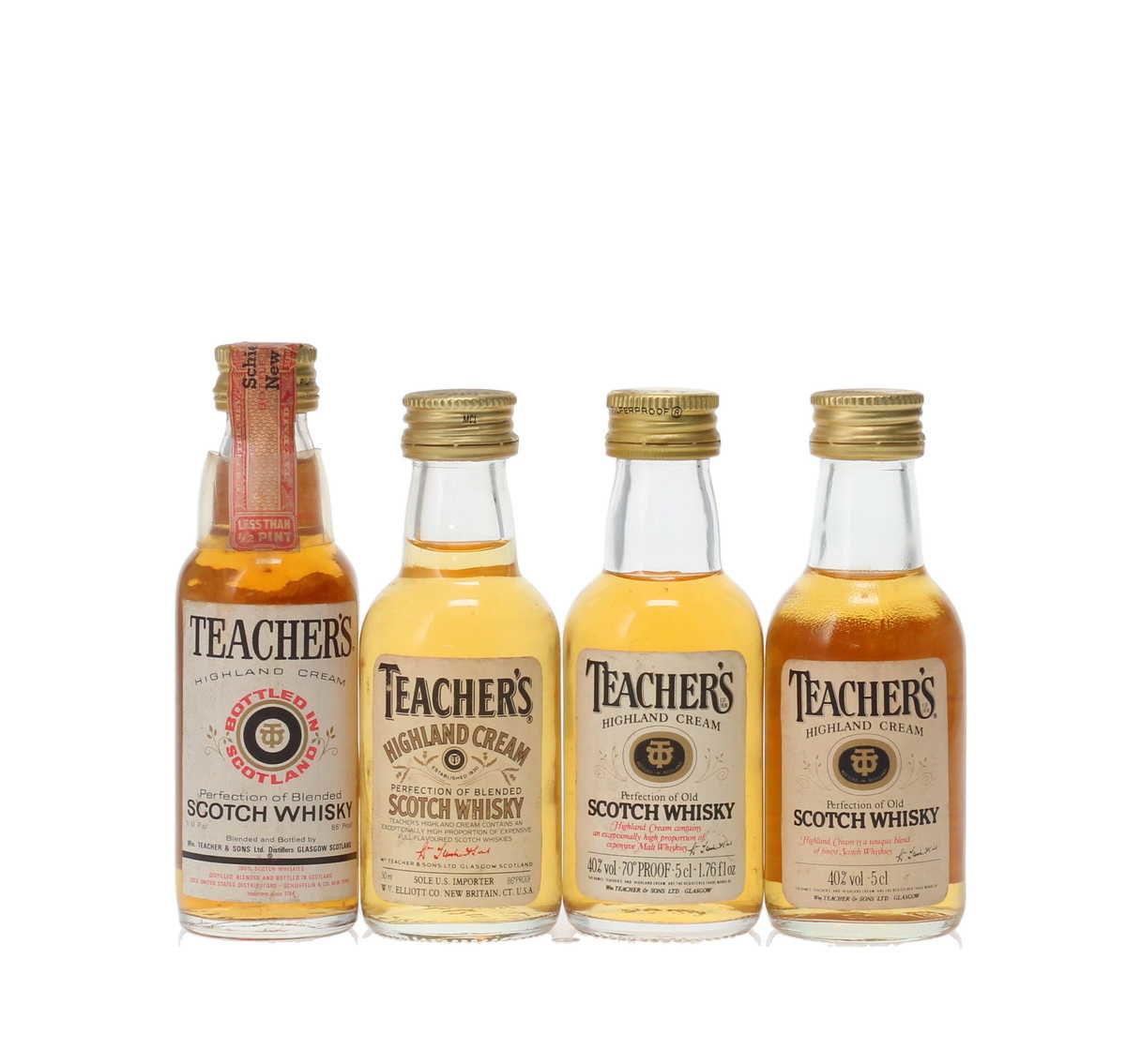 TEACHERS OLD STYLE WHISKY MINIATURES