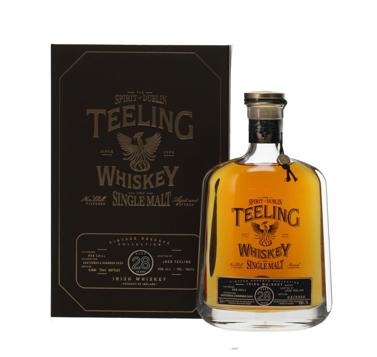TEELING 28 YEAR OLD SINGLE MALT IRISH WHISKEY