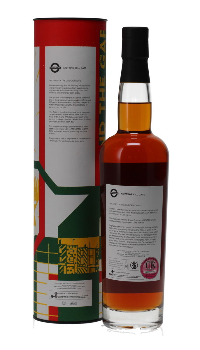 BIMBER - THE SPIRIT OF THE UNDERGROUND - CASK #285/21 NOTTING HILL GATE
