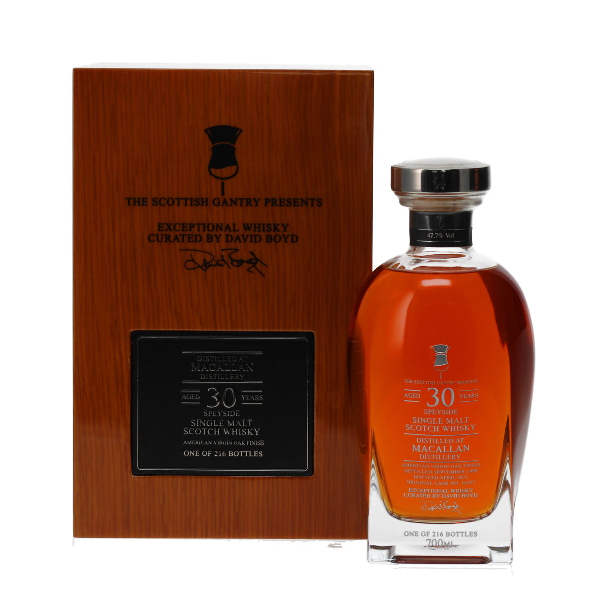 MACALLAN 30 YEAR OLD - SCOTTISH GANTRY VIRGIN AMERICAN OAK BARREL FINISH