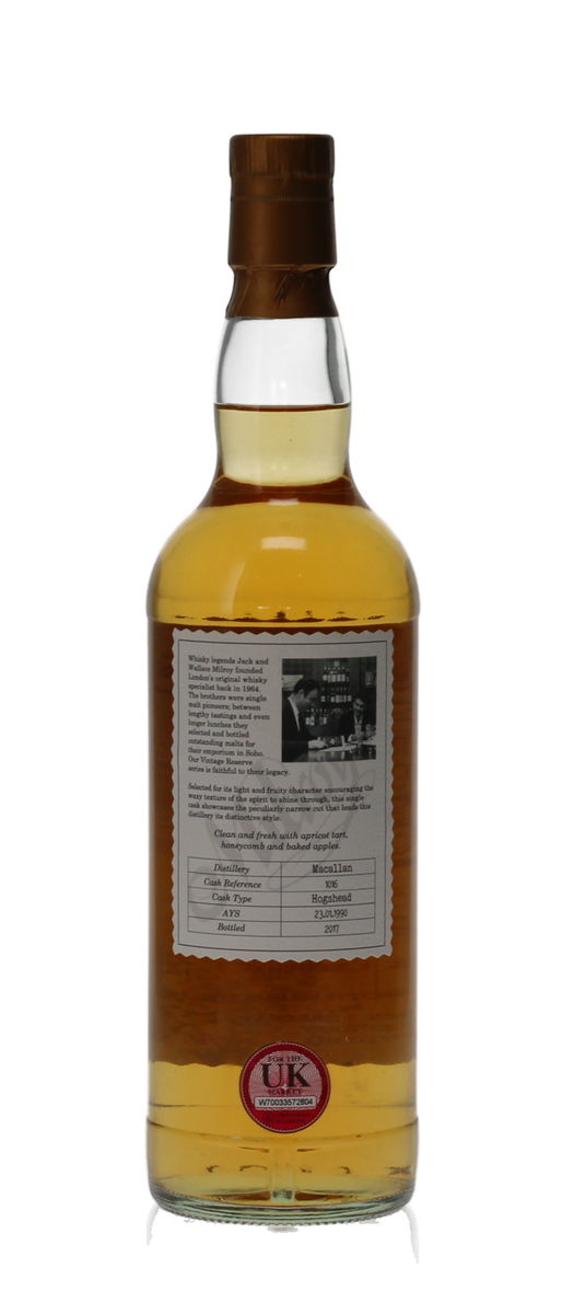 MACALLAN 27 YEAR OLD MILROYS - JPHA EXCLUSIVE