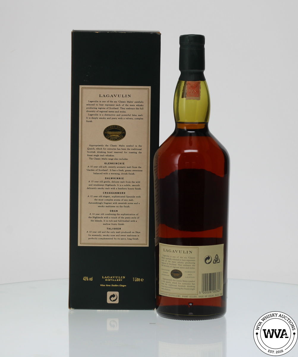LAGAVULIN 16 YEAR OLD WHITE HORSE BOTTLING 1 LITRE