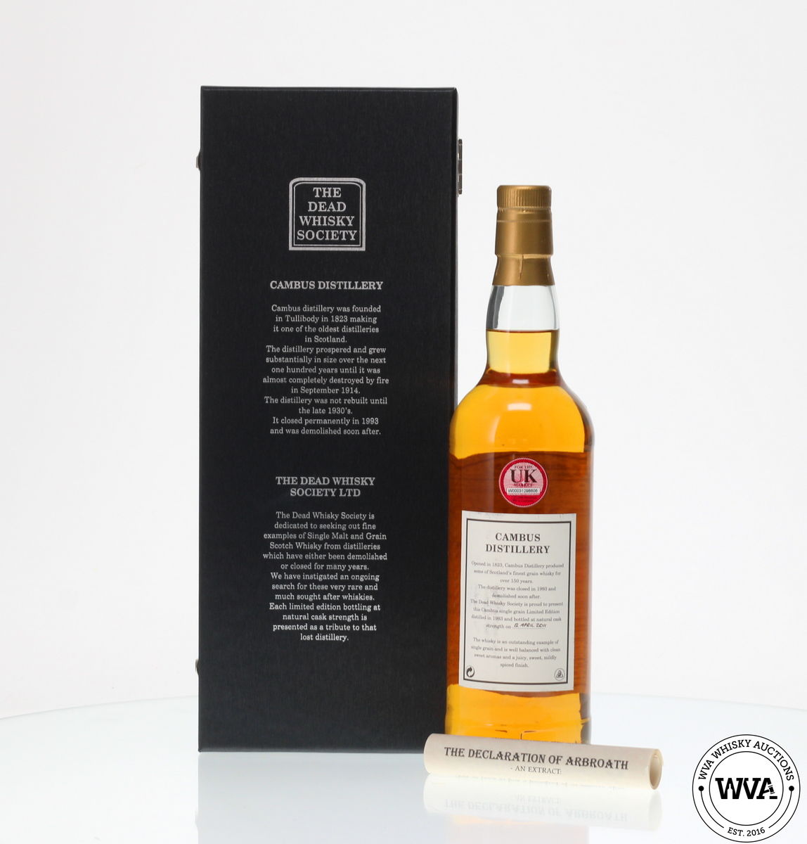 CAMBUS 27 YEAR OLD DEAD WHISKY SOCIETY