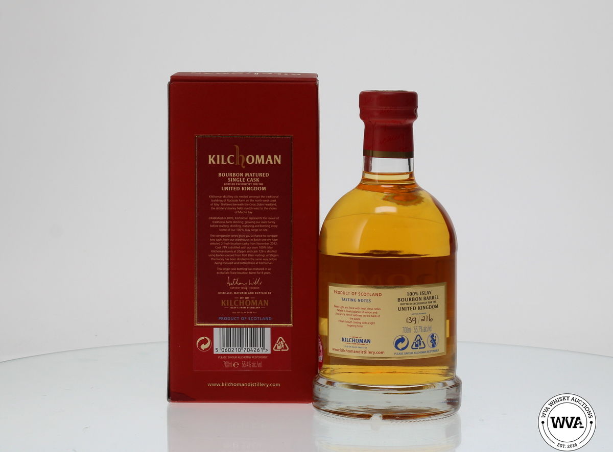 KILCHOMAN SINGLE CASK RELEASE - UK EXCLUSIVE #719/2012